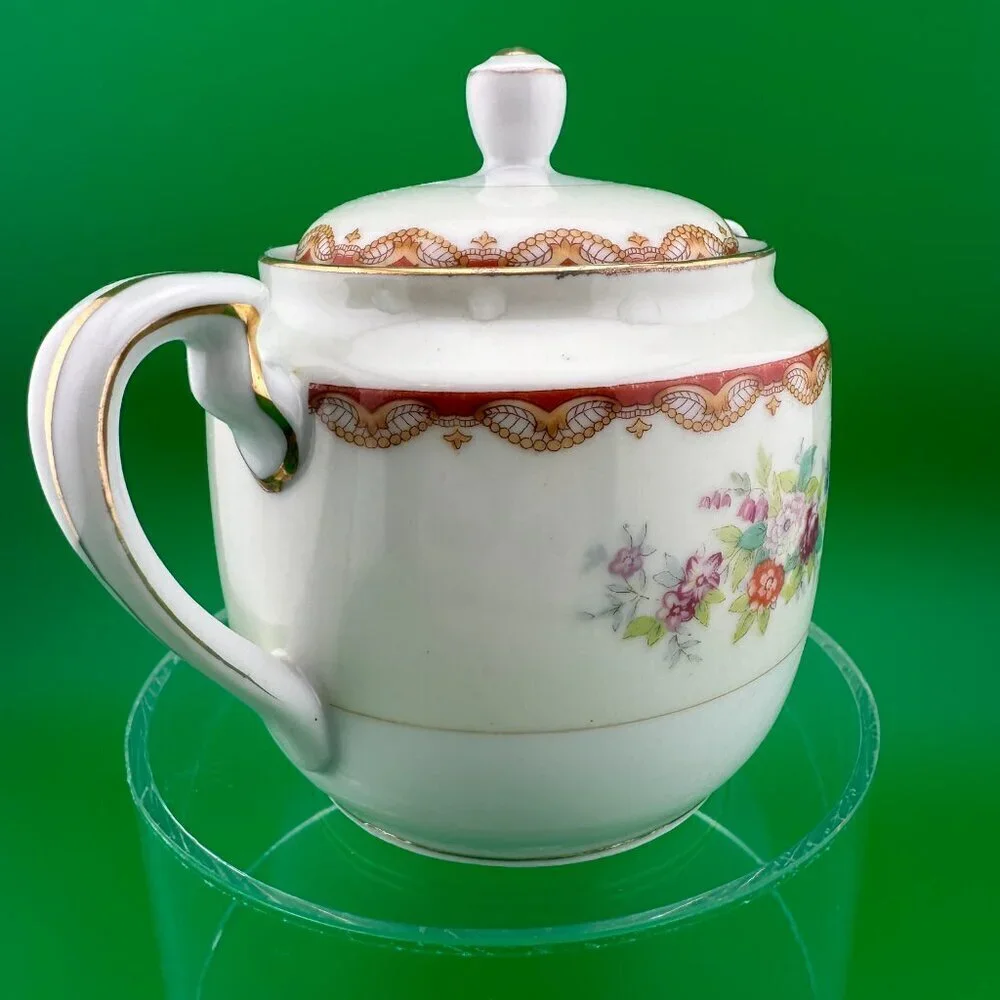 VINTAGE DIAMOND CHINA MADE IN JAPAN SUGAR BOWL